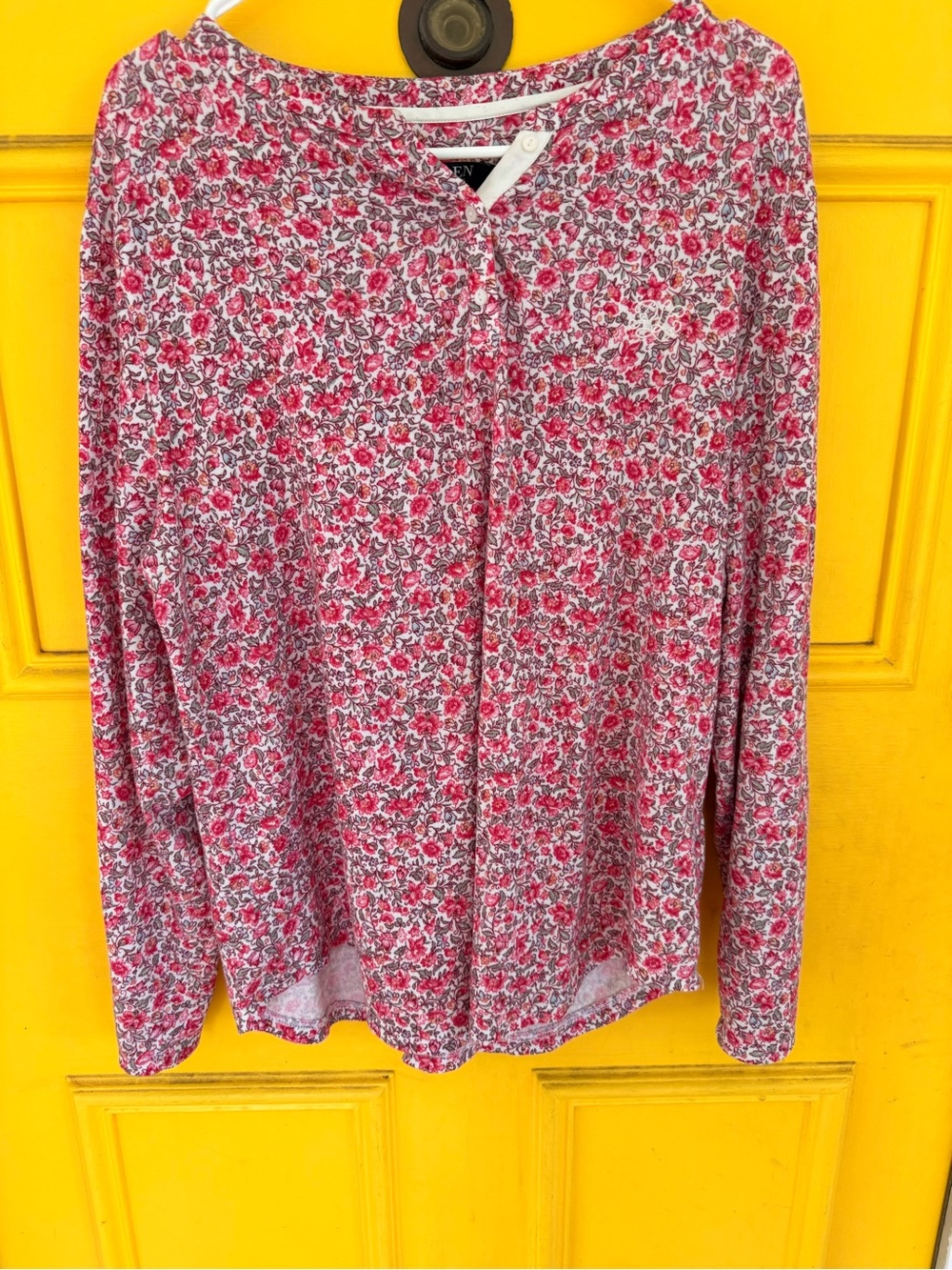 LAUREN Ralph Lauren women’s Pink Floral Long-Sleeve Blouse